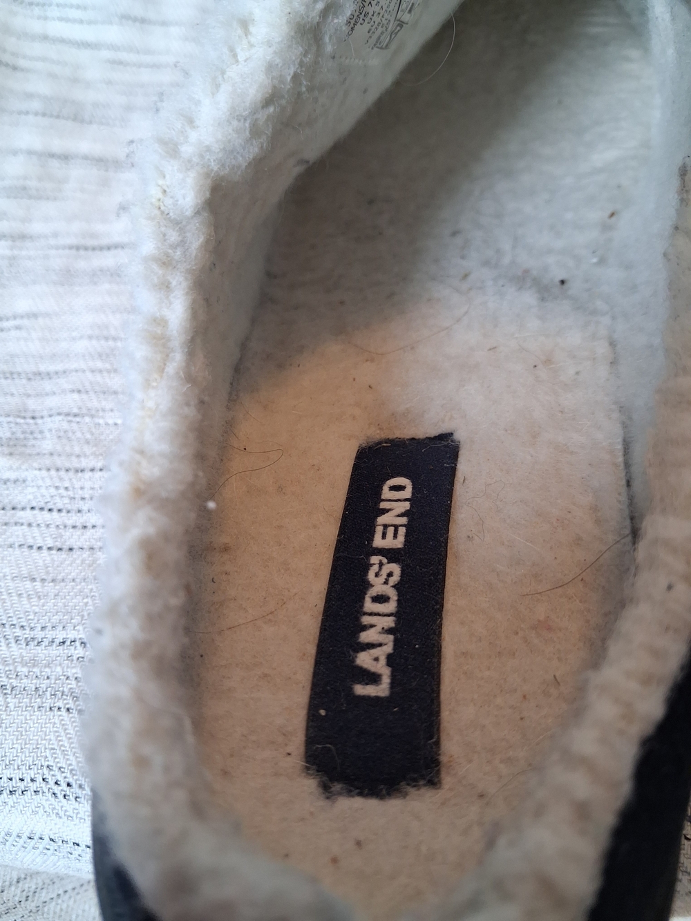 Lands End Womens Navy Slip-On Fleece-Lined Casual Clog - Picture 12 of 16